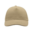 Khaki - Pack Shot - Atlantis Liberty Five Buckle Heavy Brush Cotton 5 Panel Cap