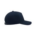 Navy - Side - Atlantis Liberty Five Buckle Heavy Brush Cotton 5 Panel Cap