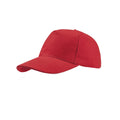 Red - Front - Atlantis Liberty Five Buckle Heavy Brush Cotton 5 Panel Cap