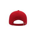 Red - Back - Atlantis Liberty Five Buckle Heavy Brush Cotton 5 Panel Cap