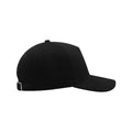 Black - Side - Atlantis Liberty Five Buckle Heavy Brush Cotton 5 Panel Cap