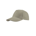 Light Grey - Front - Atlantis Liberty Five Buckle Heavy Brush Cotton 5 Panel Cap