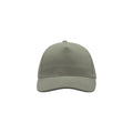 Light Grey - Back - Atlantis Liberty Five Buckle Heavy Brush Cotton 5 Panel Cap