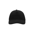 Black - Pack Shot - Atlantis Liberty Five Buckle Heavy Brush Cotton 5 Panel Cap