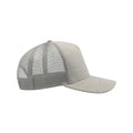 Light Grey - Side - Atlantis Rapper Jersey Mid Visor Trucker Cap