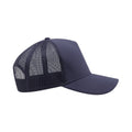 Navy - Side - Atlantis Rapper Jersey Mid Visor Trucker Cap