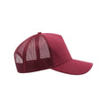 Burgundy - Side - Atlantis Rapper Jersey Mid Visor Trucker Cap