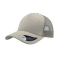 Light Grey - Front - Atlantis Rapper Jersey Mid Visor Trucker Cap