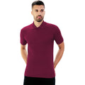 Maroon - Front - Casual Classic Mens Pique Polo