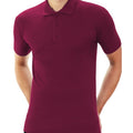 Maroon - Back - Casual Classic Mens Pique Polo