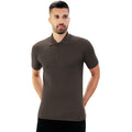 Charcoal - Front - Casual Classic Mens Pique Polo