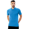 Sapphire Blue - Front - Casual Classic Mens Pique Polo