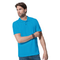 Ocean Blue - Back - Stedman Mens Cotton Polo