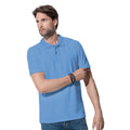 Light Blue - Back - Stedman Mens Cotton Polo