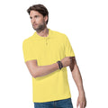 Yellow - Back - Stedman Mens Cotton Polo