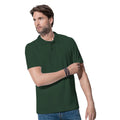 Bottle Green - Back - Stedman Mens Cotton Polo