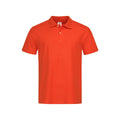 Brilliant Orange - Front - Stedman Mens Cotton Polo