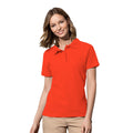 Brilliant Orange - Back - Stedman Womens-Ladies Cotton Polo