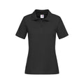 Black Opal - Front - Stedman Womens-Ladies Cotton Polo