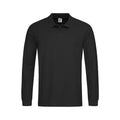 Black Opal - Back - Stedman Mens Long Sleeved Cotton Polo