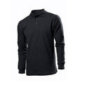 Black Opal - Front - Stedman Mens Long Sleeved Cotton Polo