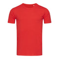 Crimson Red - Front - Stedman Stars Mens Morgan Crew Neck Tee