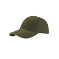 Olive - Front - Atlantis Liberty Sandwich Heavy Brush Cotton 6 Panel Cap (Pack Of 2)