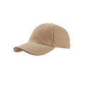 Khaki-Khaki - Front - Atlantis Liberty Sandwich Heavy Brush Cotton 6 Panel Cap (Pack Of 2)