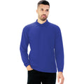 Royal Blue - Front - Casual Classic Mens Long Sleeve Polo