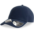 Navy - Side - Atlantis Unisex Adult Fraser 6 Panel Organic Cotton Baseball Cap