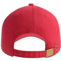 Red - Back - Atlantis Unisex Adult Fraser 6 Panel Organic Cotton Baseball Cap