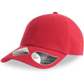 Red - Side - Atlantis Unisex Adult Fraser 6 Panel Organic Cotton Baseball Cap