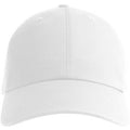 White - Front - Atlantis Unisex Adult Fraser 6 Panel Organic Cotton Baseball Cap