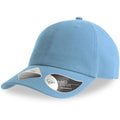 Columbia Blue - Side - Atlantis Unisex Adult Fraser 6 Panel Organic Cotton Baseball Cap