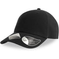 Black - Side - Atlantis Unisex Adult Fraser 6 Panel Organic Cotton Baseball Cap