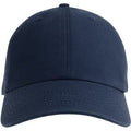 Navy - Front - Atlantis Unisex Adult Fraser 6 Panel Organic Cotton Baseball Cap