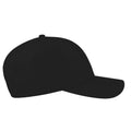 Black - Back - Atlantis Recy Six Recycled Polyester Baseball Cap