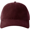 Burgundy - Side - Atlantis Unisex Adult Creep S Corduroy Recycled Baseball Cap