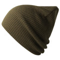 Olive - Front - Atlantis Unisex Adult Brad Recycled Slouch Beanie