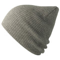 Light Grey Melange - Front - Atlantis Unisex Adult Brad Recycled Slouch Beanie