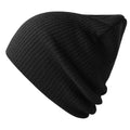 Black - Front - Atlantis Unisex Adult Brad Recycled Slouch Beanie