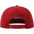 Red - Back - Atlantis Unisex Adult 5 Panel Snapback Baseball Cap