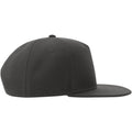 Dark Grey - Side - Atlantis Unisex Adult 5 Panel Snapback Baseball Cap