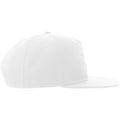 White - Side - Atlantis Unisex Adult 5 Panel Snapback Baseball Cap