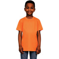 Cyber Orange - Front - Casual Classics Childrens-Kids Original Tech T-Shirt