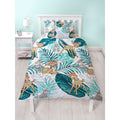 White-Green-Turquoise - Back - Bambi Palm Leaf Duvet Cover Set