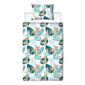 White-Green-Turquoise - Front - Bambi Palm Leaf Duvet Cover Set