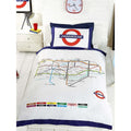 White - Back - Rapport Tube Map Duvet Cover Set