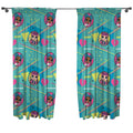 Turquoise-Pink-Yellow - Front - LOL Surprise OMG Beat Pencil Pleat Curtains (Pack of 2)