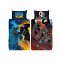Black-Blue-Orange - Front - Godzilla Vs Kong Duvet Cover Set